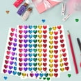thumbnail image 2 of hulanddfd 10 Pcs Holographic Heart Stickers, 0.5" Small Mix Color Heart Shaped Labels Valentines's Day Adhesive Stickers for Scrapbooking Gift Bags Wedding Party Decor, 2 of 7
