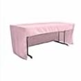 thumbnail image 3 of LA Linen Open Back Polyester Poplin Fitted tablecloth 72"L x 30"W x 30"H, Light Pink, 3 of 3