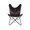 Dark Brown, variant on Cresta Modern Tan Butterfly Chair | Handmade Genuine Leather Seat | Iron Frame Accent Chair for Living Room, Bedroom & Lounge | Foldable Indoor Seating