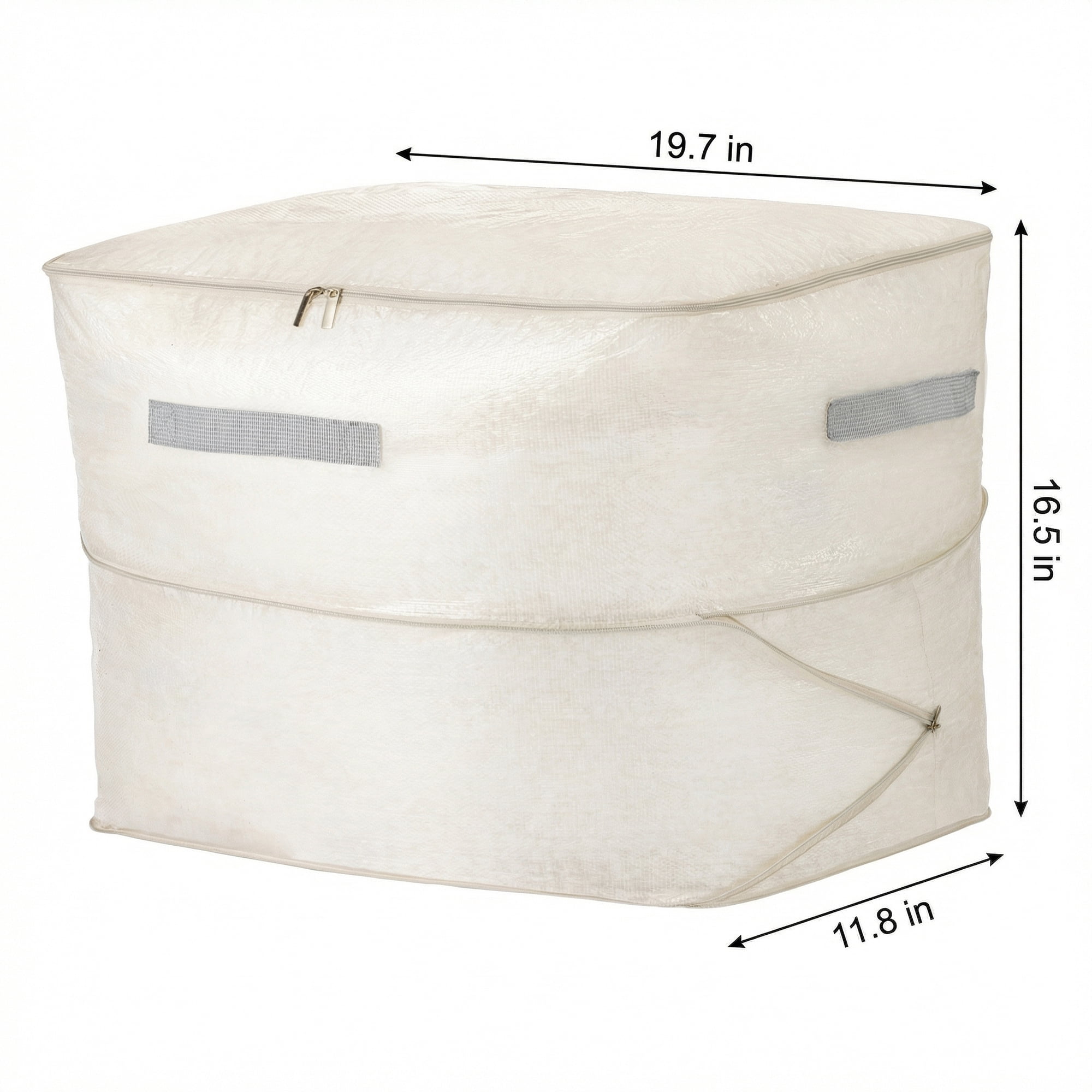 Unique Bargains Portable Storage Bags for Organizing Clothing Grey 19.7"x16.5"x11.8"