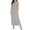 Gray, variant on Adult Women's Cotton Nightgown Summer Plain Wide Strap Lace V-Neck Trendy Cozy Modal Loose Lounge Maxi Sleep Dress for Daliy House