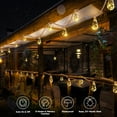 thumbnail image 6 of Merryhome Solar Outdoor String Lights, 20ft 16 Shatterproof Bulbs Vintage Rope Hemp Waterproof Warm White Solar String Lights, 8 Modes for Garden Fence Stairs Balcony Cafe, 6 of 8
