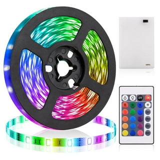 TSV 6.5ft LED Strip Lights, USB Battery Powered Bedroom Lights Tape,  SMD5050 RGB Light Rope, 20 Color Changing with Remote Control, Waterproof  TV