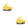 thumbnail image 3 of Matsuzay Cepillo para champú, masajeador para cabeza de cuero cabelludo, pequeño, cómodo, multiusos, ahorro de tiempo, depurador Amarillo 2piezas, 3 of 6