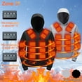 thumbnail image 7 of Chiccall Heated Hoodies for Men 4 Control 29 Heating Zones Fleece Lining Pullover Hoodie Long Sleeve Hooded Sweatshirt Jackets with Pocket without Battery, 7 of 7