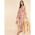 thumbnail image 3 of Janasya Women's Multicolor Moss Floral Printed Co-Ord Set, 3 of 7