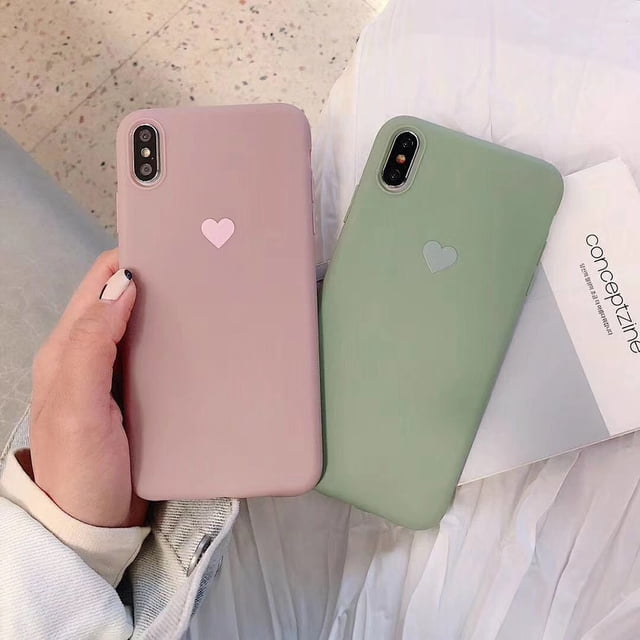 Replacement For iPhone 6/6S/7/8/XR/X/XS/XS Max Phone Case Heart Mobilephone Holder Protector