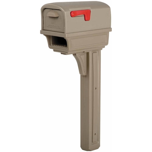 Solar Group Inc GC1M Mocha All-In-One Mailbox and Post Combo by Wood Textures Inc