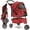 Red, variant on Folding Dog Stroller, 3 Wheels Pet Strollers Pet Gear for Small Medium Cats Dogs Puppy with Storage Basket, Cup Holder,Lightweight-Pink, 35.04inchx 17.32inchx 38.58inch