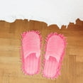 thumbnail image 5 of Topbathy 1Pair Soft Pink Slipper with Microfiber Bottom for Dust and Hair Floor Cleaning, 5 of 5