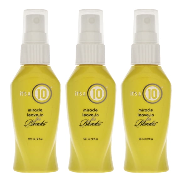 Miracle Leave-In for Blondes by Its A 10 for Unisex - 2 oz Treatment - Pack of 3