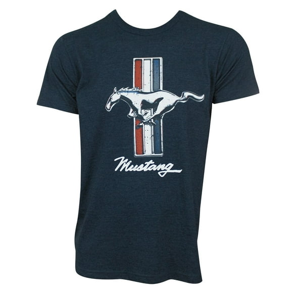 Mustang Tee-shirt Bleu Marine pour Homme avec Logo