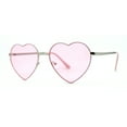 thumbnail image 4 of Womens Classic Metal Rim Heart Shape Valentines Sunglasses Silver Pink, 4 of 4