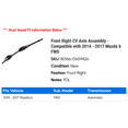 thumbnail image 2 of Front Right CV Axle Assembly - Compatible with 2014 - 2017 Mazda 6 FWD 2015 2016, 2 of 2