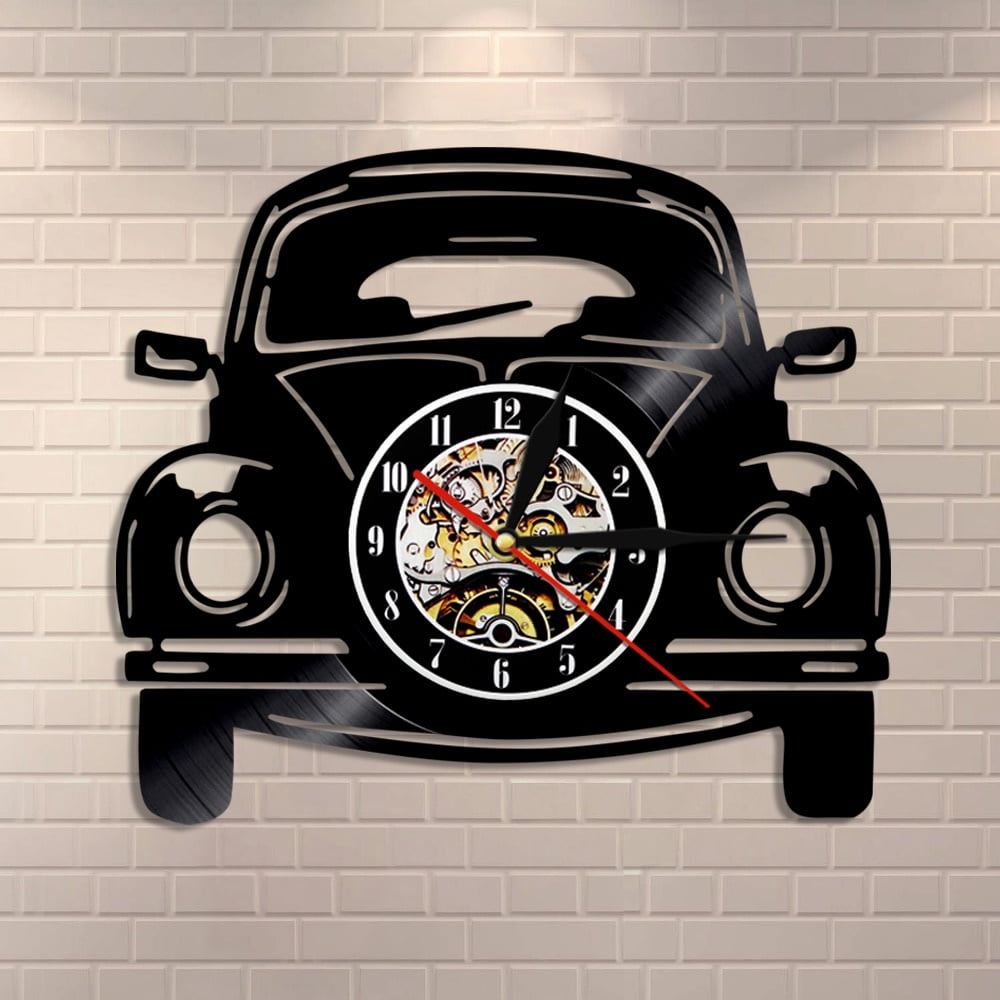 Retro Car Wall Clock Classic Automobile Vinyl Record Clock Modern Wall