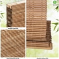 thumbnail image 4 of LazBlinds Cordless Bamboo Roman Shades, Light Filtering Window Treatment, Roll Up Bamboo Blinds for Window 43'' W x 60'' H, 4 of 4