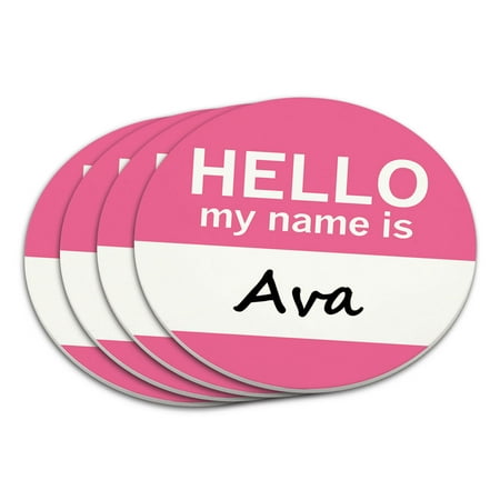 

Ava Hello My Name Is Coaster Set