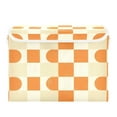 thumbnail image 7 of Yayeee Collapsible Cube Storage Bin with Lid Fabric Closet Decorative Basket with Handles, Orange Checkered Pattern, 7 of 7