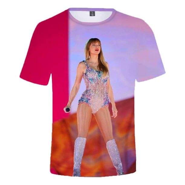 Camiseta Taylor Swift Impresión 3D Casual Hombres Mujeres Manga Corta 2023 Verano Nuevo Personalizable Gao Jiahui unisex