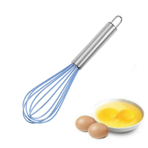 Bxaolu Egg Whisk, Stainless Steel Manual Eggbeater Hand Egg Mixer Blender for Home - Versatile Tool for Egg Beater, Hand Whisk Blender, for Blending, Whisking, Beating & Stirring(Blue, 8")