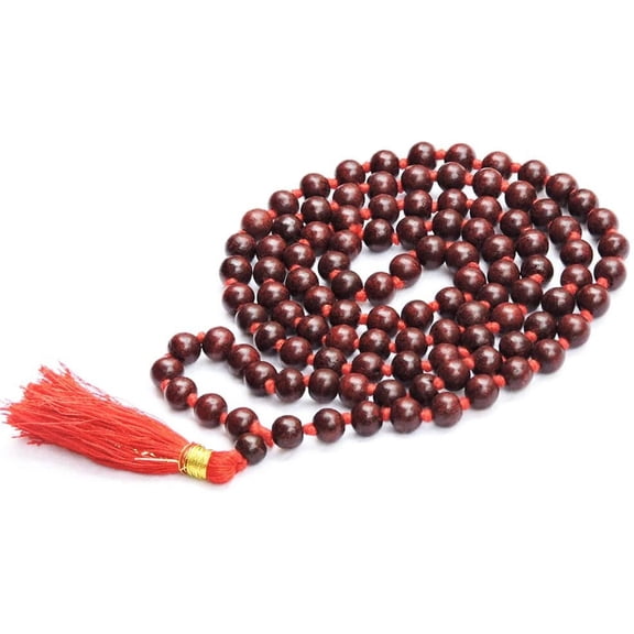 HealthGoodsIn - Meditation (Japa) Rosewood Beads Mala with 108   1 beads (8-9 mm Sized Beads) - Pack of 1 Mala