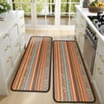 thumbnail image 4 of Kitchen Rugs Sets Of 2,Orange Ethnic Stripe Pattern Anti Fatigue Kitchen Mat Rugs Non Slip Washable,Decorative Kitchen Floor Mats for Kitchen,Sink,Laundry,17"x47"+17"x47", 4 of 5