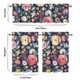 thumbnail image 6 of Vintage Blooming Curtains 36 Inch - 3 Panel Rustic Farmhouse Set with Bohemian Floral Design, Rod Pocket Kitchen Window Treatment Decor, 6 of 6