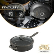 Thyme & Table 12-Piece Non-Stick Cookware Set, Pots and Pans Set - Black, Supreme
