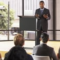 thumbnail image 4 of Gymax 2 PCS Rolling Podium Stand 40.5''-49'' Height Adjustable Lectern Table Mobile Pulpit, 4 of 10