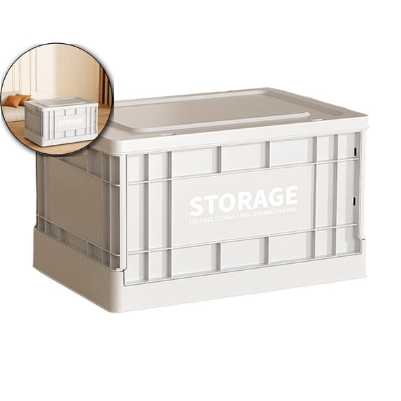 Storage Bins with Lids, Totes for Storage Stackable Collapsible Storage Bins for Garage, Camping, Outdoor, and Organization(Gray)