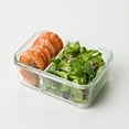 thumbnail image 3 of Open Box Glasslock Duo 3 Piece Clear Glass Divided Food Storage Containers, 3 of 8