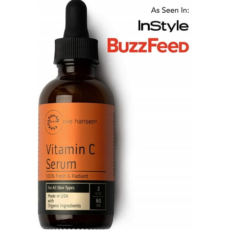 Eve Hansen Vitamin C Facial Serum | Anti Aging Serum for Dark Spots, Wrinkles, and Acne Scars | 2 oz