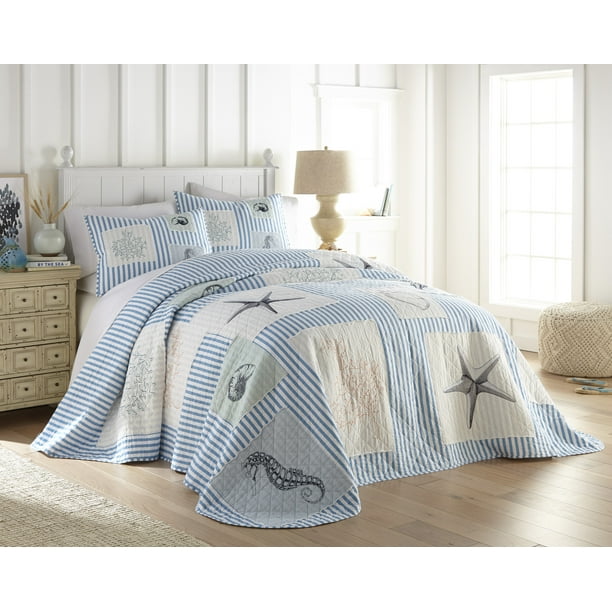 Walmart bedspreads queen by admin posted on march 20, 2020. seersucker sealife bedspread queen