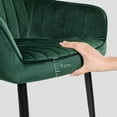 thumbnail image 4 of Boutique Home Velvet Dining Room Accent Chair with Armrests, 4 of 6