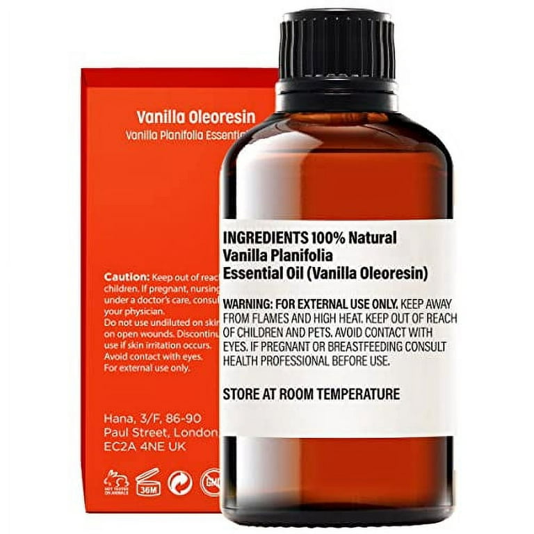 Kukka Vanilla Essential Oil for Diffuser - 100% Natural Vanilla Oleoresin  Essential Oil - Vanilla Essential Oil for Skin - Long Lasting Vanilla Oil