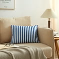 thumbnail image 2 of Mainstays by Becky G. & Alejandra Oblong Decorative Pillow, Royal Blue Cabana Stripe, 14" x 20", 2 of 8