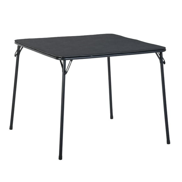 Homy Casa Writing Desk - Industrial-Style Foldable Workspaces Desk with PVC Top and Safety Anti-pinch Mechanism Design, Black