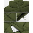 thumbnail image 4 of Women Sleeveless Warm Jackets Casual Stand Collar Puffer Vest Zip Up Quilted Jacket Winter Outerwear Coat, 4 of 5