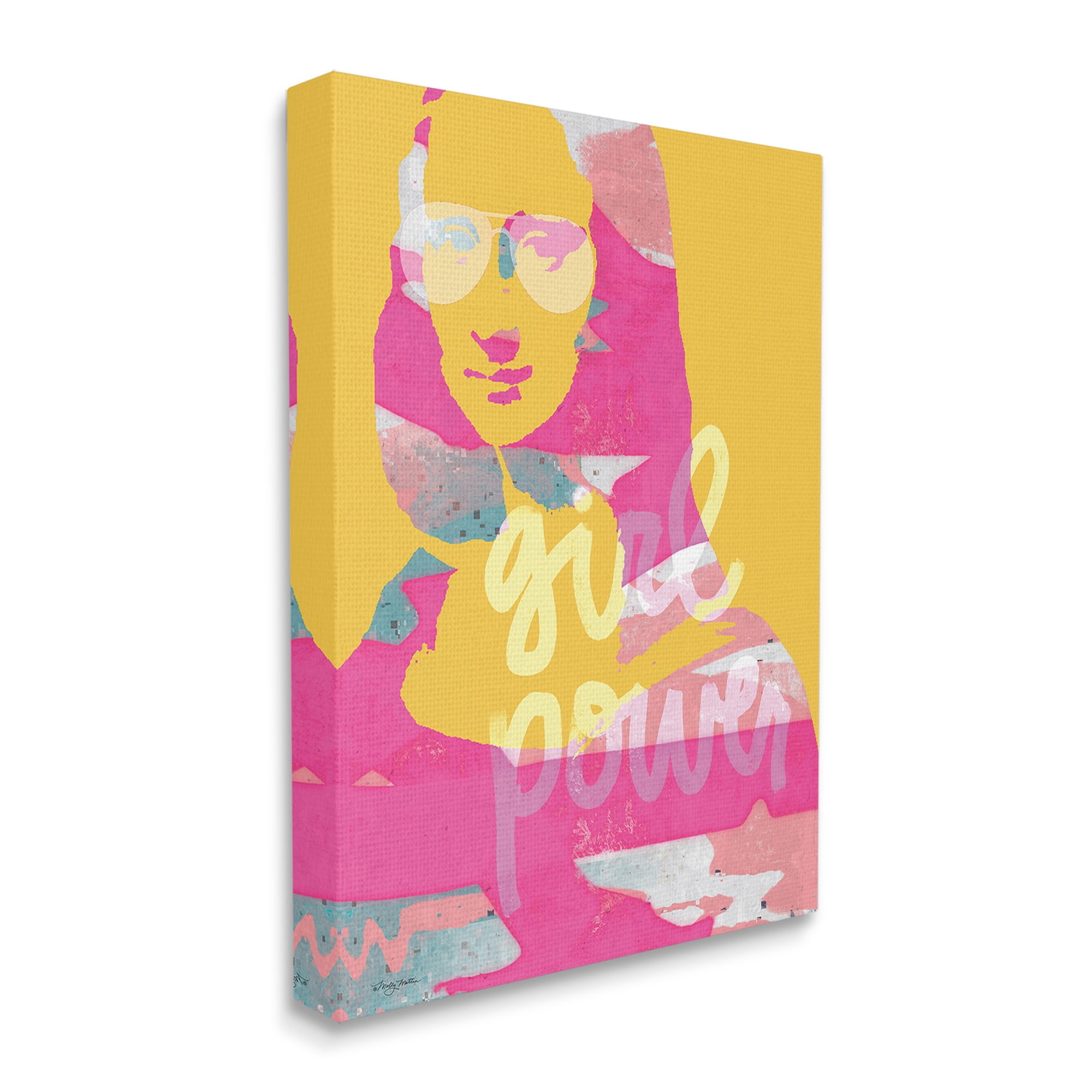 Stupell Industries Girl Power Abstract Face Abstract Painting Gallery Wrapped Canvas Art Print Wall Art, 30 x 40