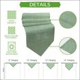 thumbnail image 5 of Green Table Runner Linen Burlap Table Runner 120 Inches Long Rustic Farmhouse Solid Color Dresser Scarves for Kitchen Island Coffee Dining Room Party Wedding Banquet Holiday Decoration 13"x120", 5 of 8