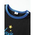 thumbnail image 4 of Christmas Family Pajama Matching Set Letters Print T-shirt Plaid Pants, 4 of 9