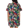 thumbnail image 3 of Lsque Mario Women's Short-Sleeved Pajama Set - 2 Piece Soft and Lightweight Sleepwear Set-Medium, 3 of 9