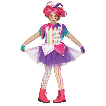 Harlequin Joker Jester Circus Vibrant Colorful Funny Child Halloween