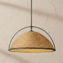 Possini Euro Design William 22" Modern 4-Light Pendant Chandelier Ceiling Light Fixture Dining Room Over Table Black Finish Rattan