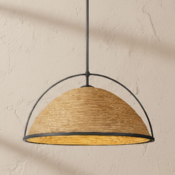 Possini Euro Design William 22" Modern 4-Light Pendant Chandelier Ceiling Light Fixture Dining Room Over Table Black Finish Rattan