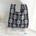 thumbnail image 5 of Knitted Handbag with Floral Pattern Fashionable & Spacious Pouch Small Tote Bag Eye catching Bag Perfect for Daily Use, 5 of 14