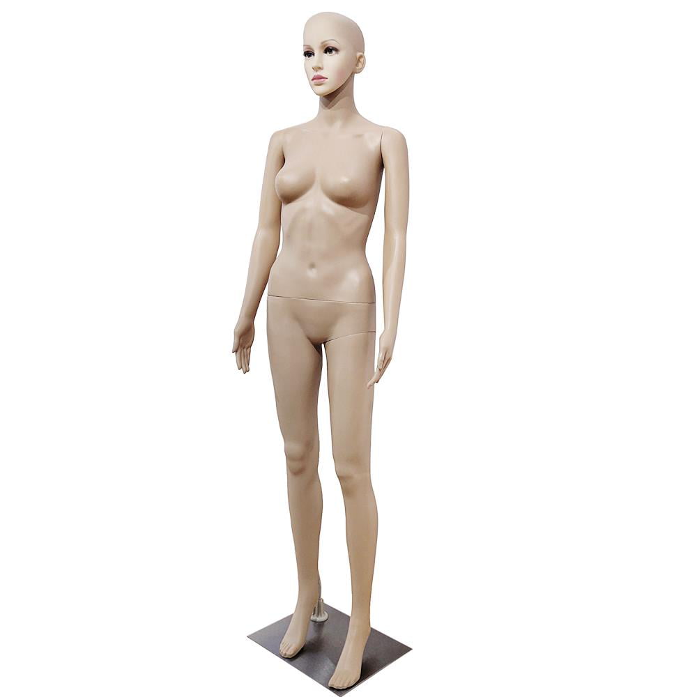 Adult Tan Male Realistic Fiberglass Standing Full Body Mannequin with Base 