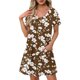 thumbnail image 1 of Vestido Corto de Verano Moda Gradiente Corto de Manga en V Cuello Vestido Casual, Poliéster Ligero de Verano, Lavado de Manos, 1 of 7
