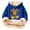 Navy, variant on Kids Highland Cow Sweatshirt- Soft Lined Christmas Sweatshirts with Highland Cow Print, Cozy Warm Kids Jacket Top for Winter Outdoor Play and Holiday Activities