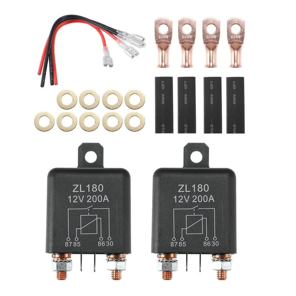 Unique Bargains 1 Set 12V DC 200A Starter Relay Switch Continuous Duty SPST Relay for Truck Boat Marine